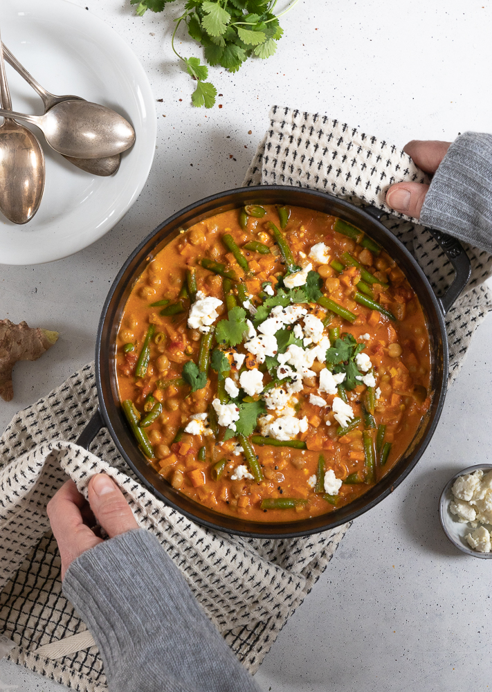 veganes Kichererbsen-Curry: perfekt für die schnelle Feierabendküche